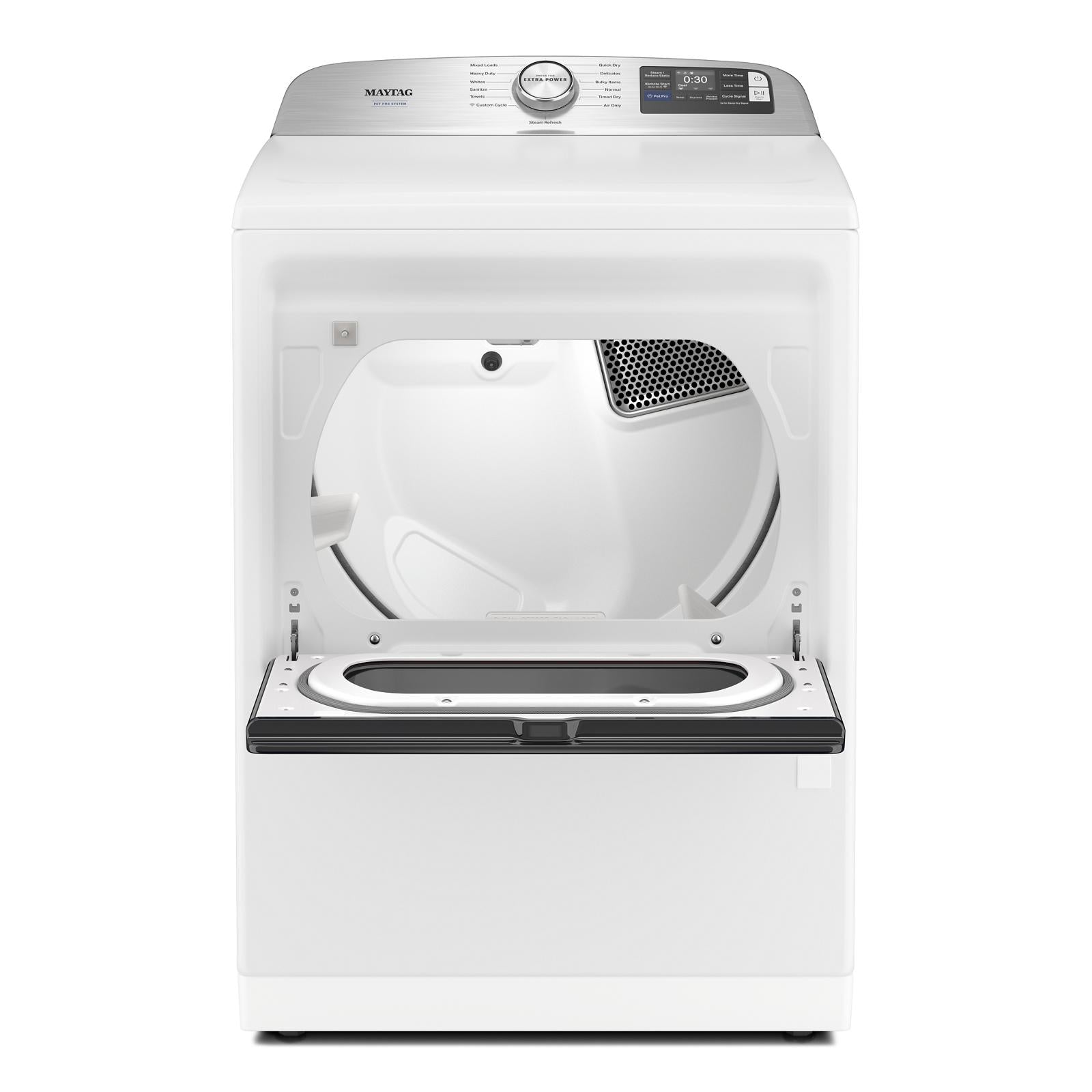 Maytag White Smart Electric Dryer (7.4 Cu. Ft.) with Pet Pro System - YMED7205RW