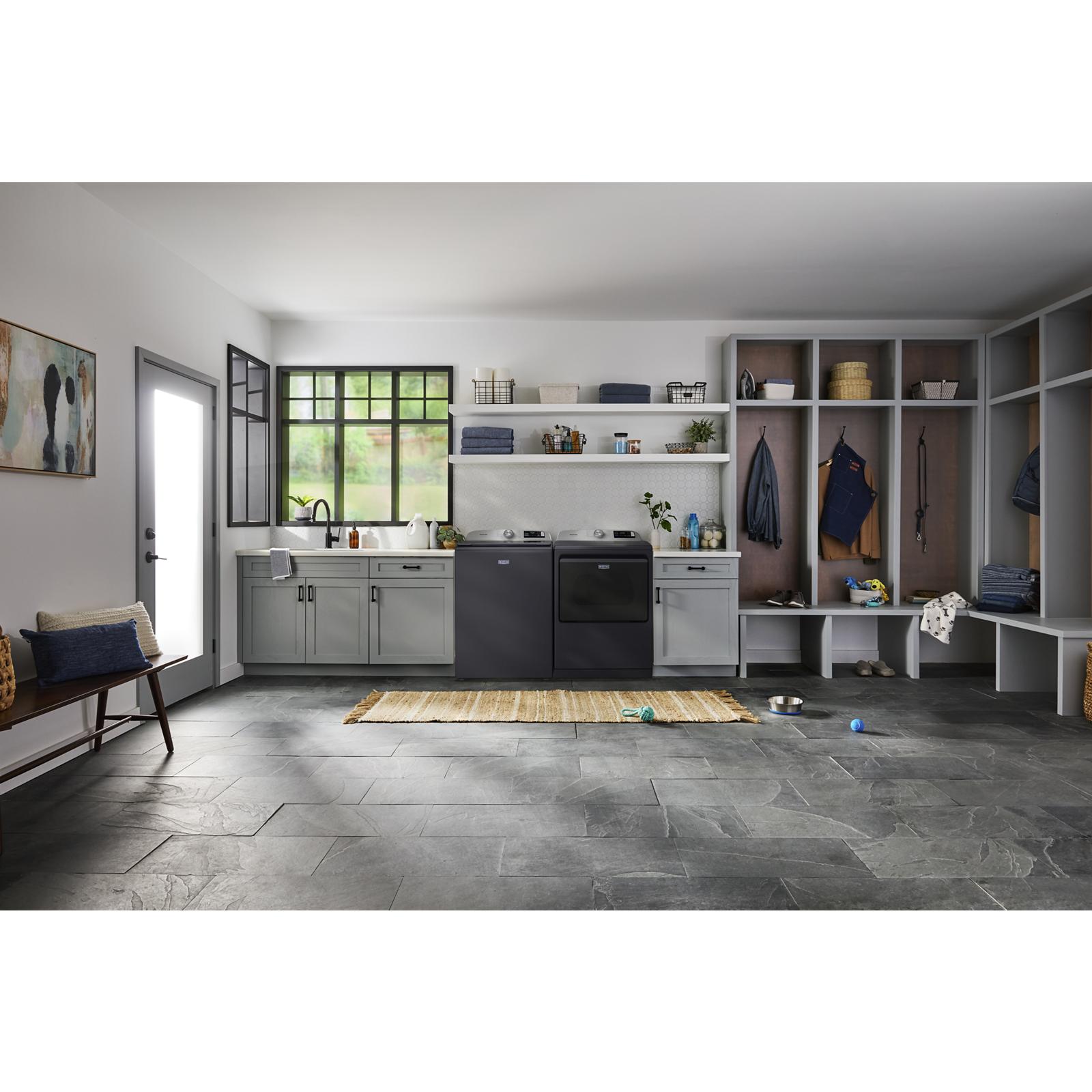 Maytag Midnight Steel Smart Steam Electric Dryer (7.4 Cu. Ft.) with Pet Pro System - YMED7205RF