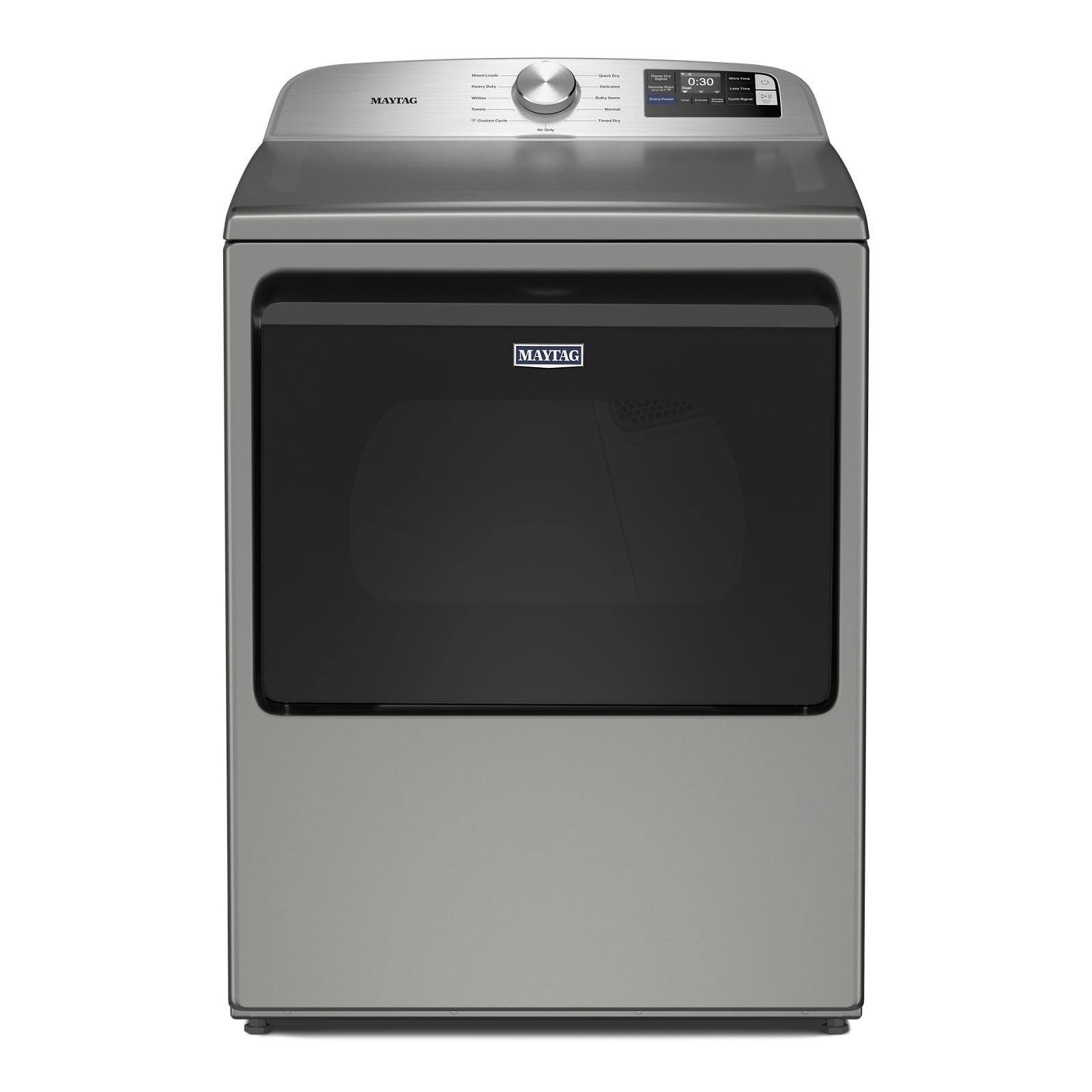 Maytag Radiant Silver Smart Electric Dryer (7.4 Cu. Ft.) with Extra Power - YMED6205RR