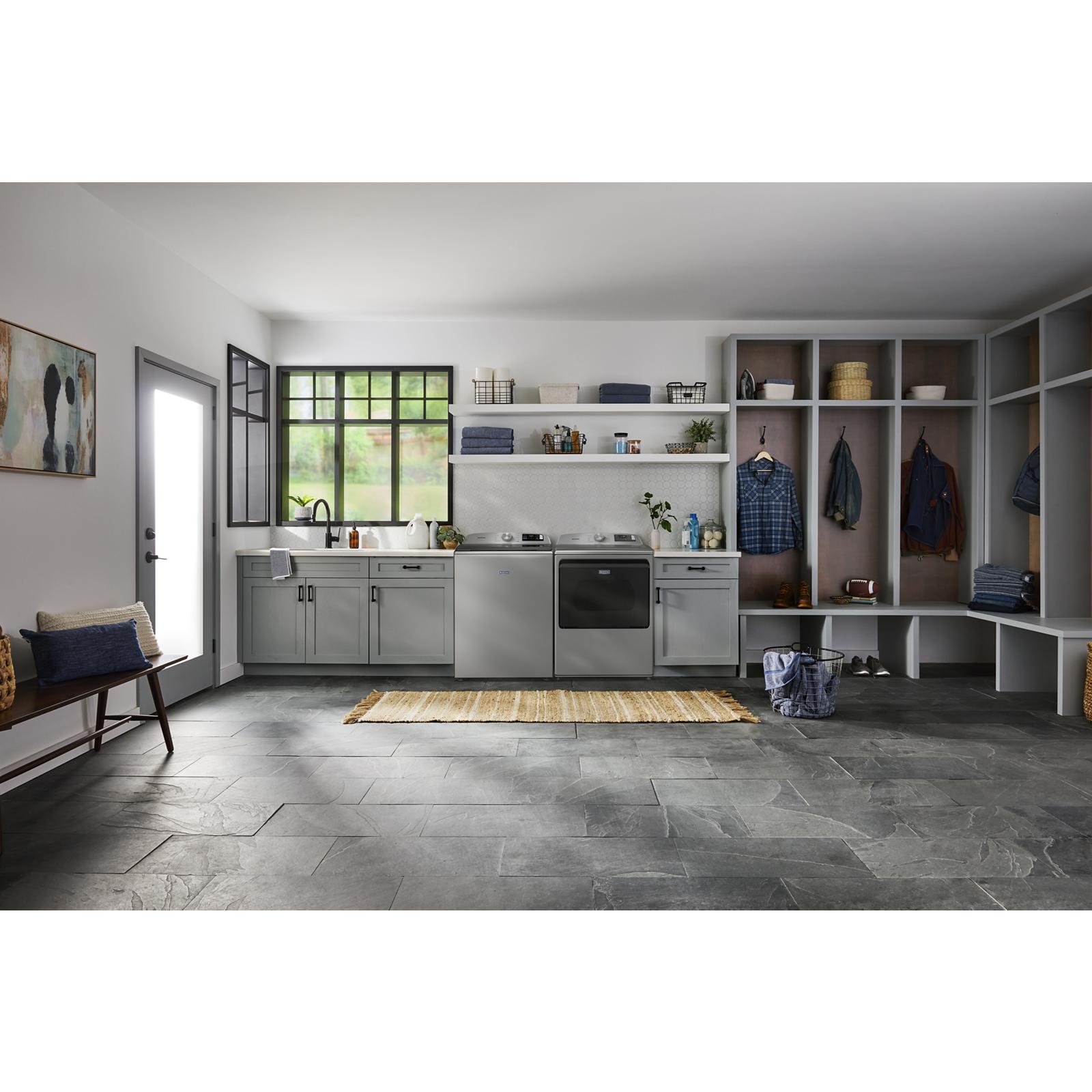 Maytag Radiant Silver Smart Electric Dryer (7.4 Cu. Ft.) with Extra Power - YMED6205RR