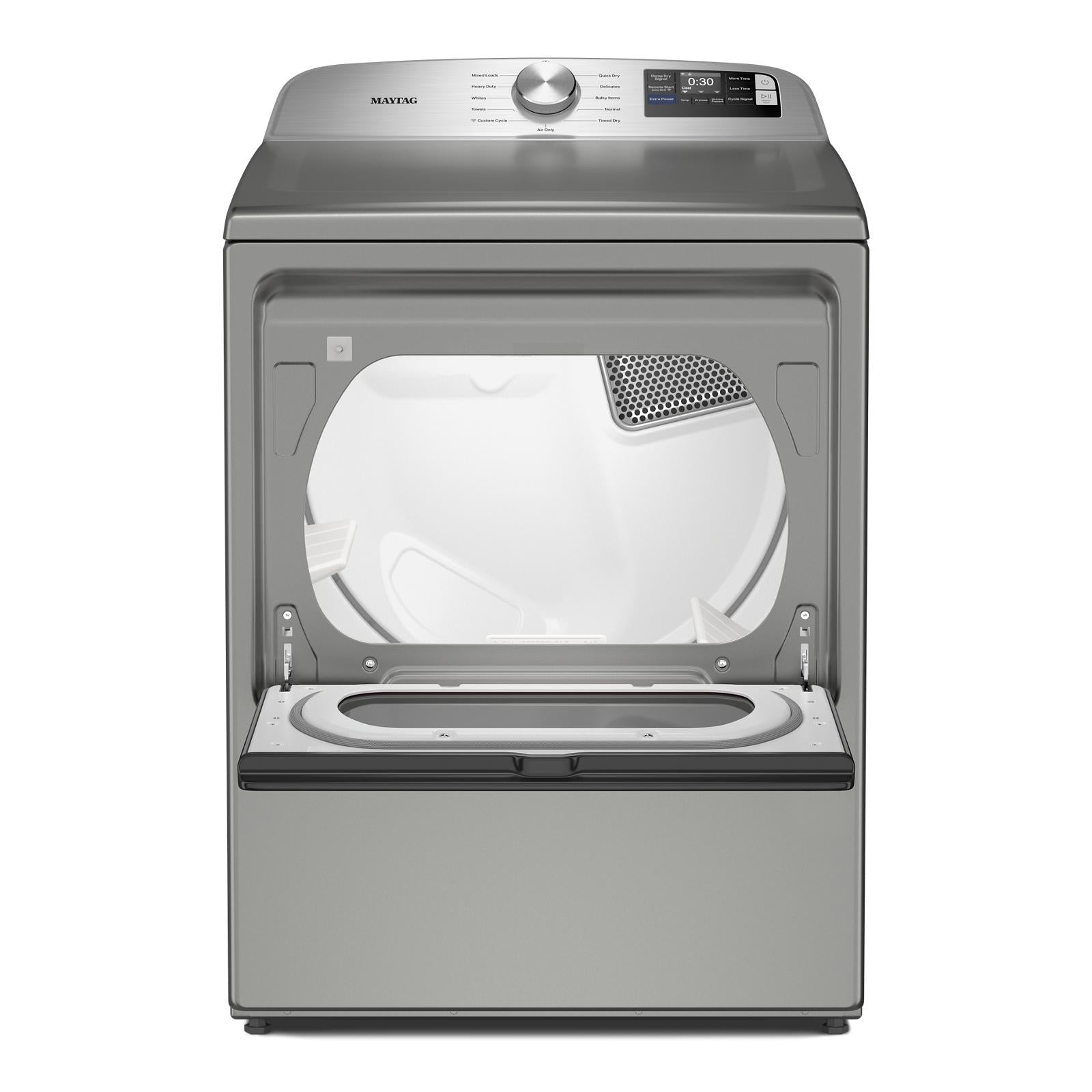 Maytag Radiant Silver Smart Electric Dryer (7.4 Cu. Ft.) with Extra Power - YMED6205RR