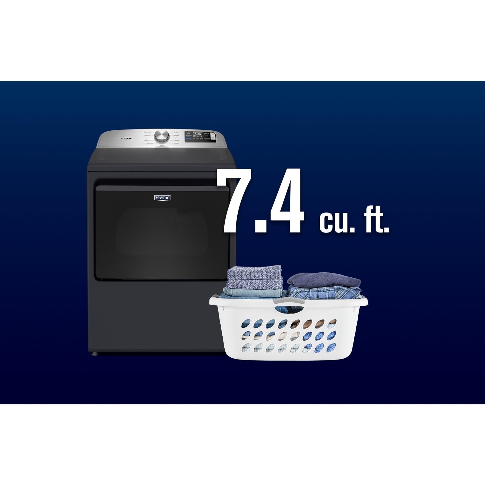 Maytag Midnight Steel Smart Electric Dryer (7.4 Cu. Ft.) with Extra Power - YMED6205RF