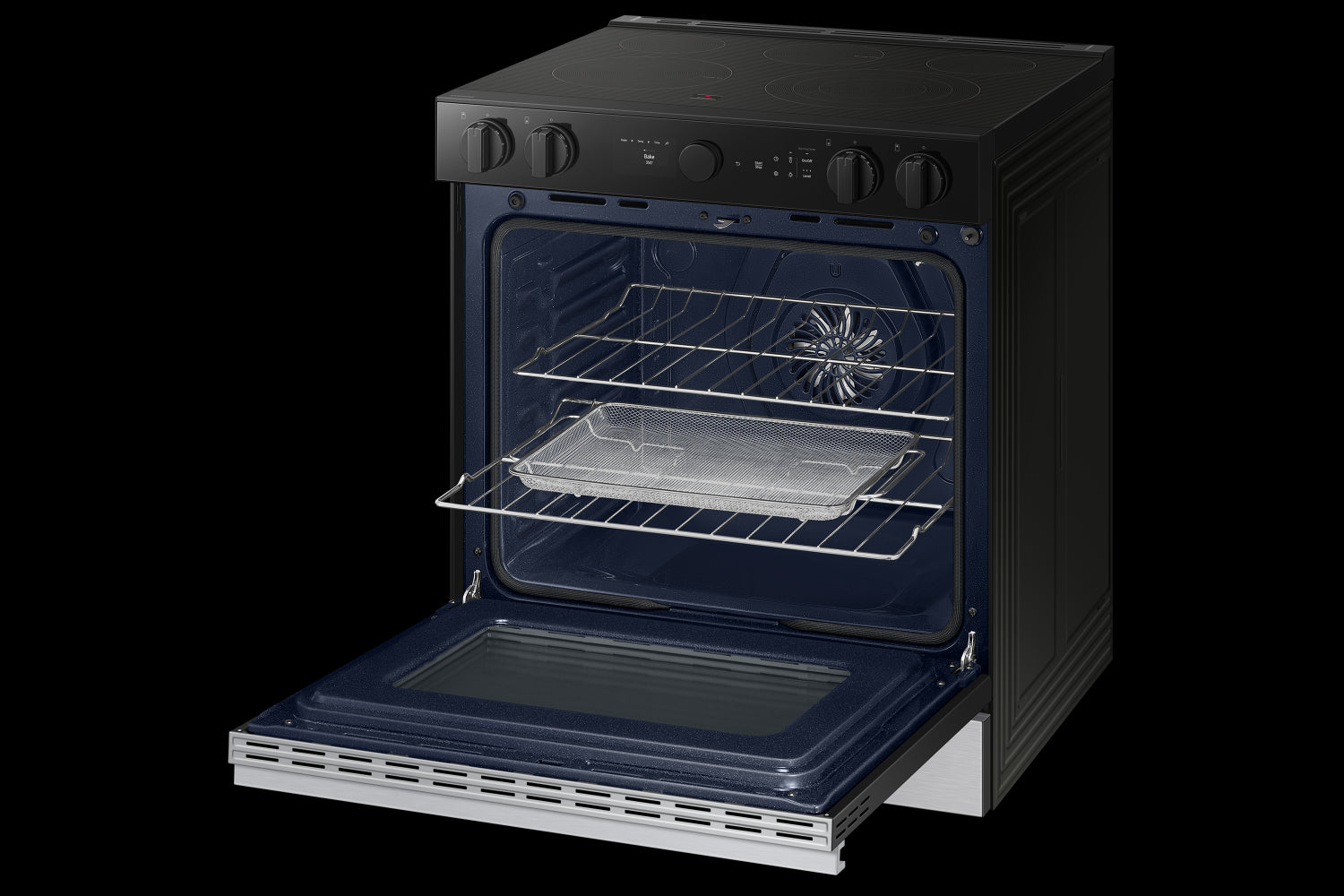 Samsung BESPOKE Stainless Steel 30" True Convection Slide In Range with Oven Camera (6.3cu.ft.) - NSE6DG8700SRAC