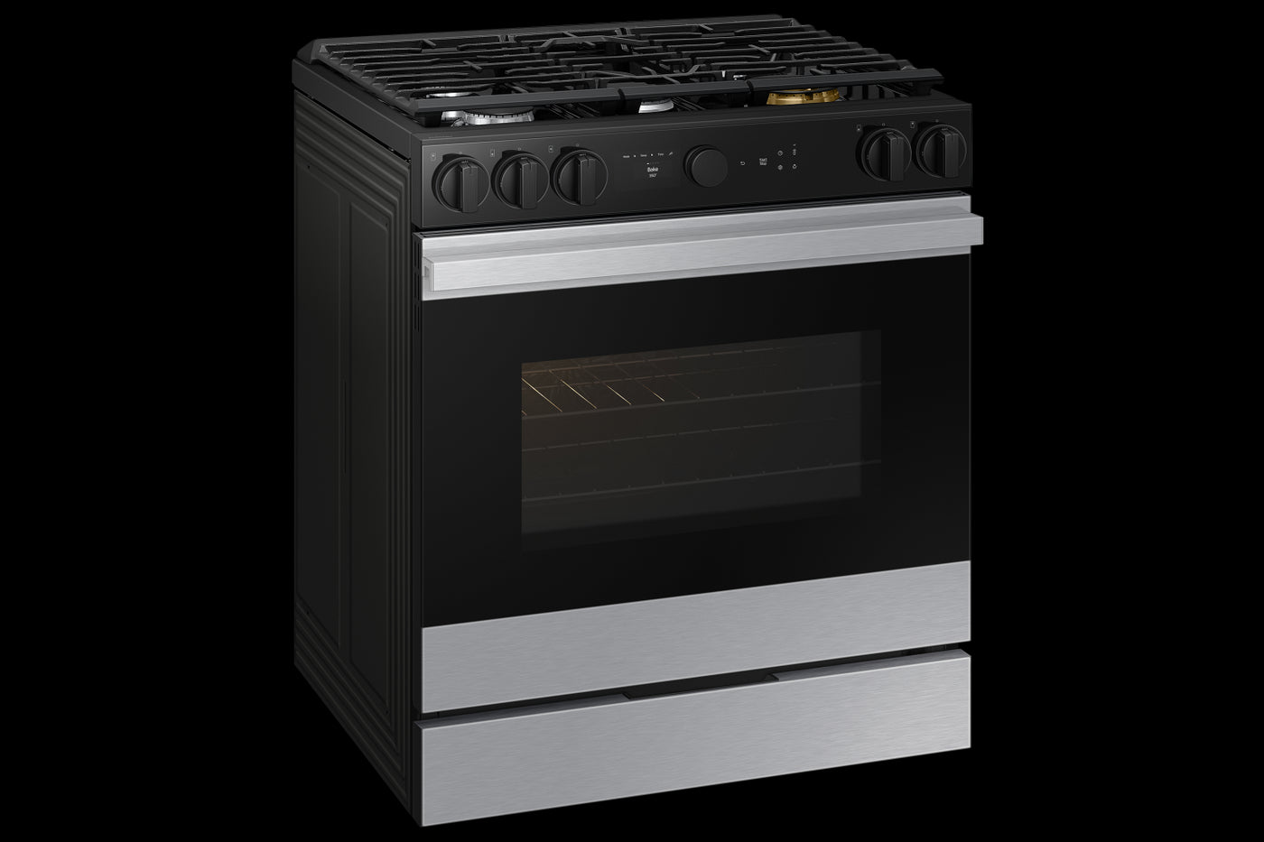 Samsung BESPOKE Stainless Steel 30" Gas True Convection Slide in Range with Oven Camera (6.0cu.ft) - NSG6DG8700SRAA