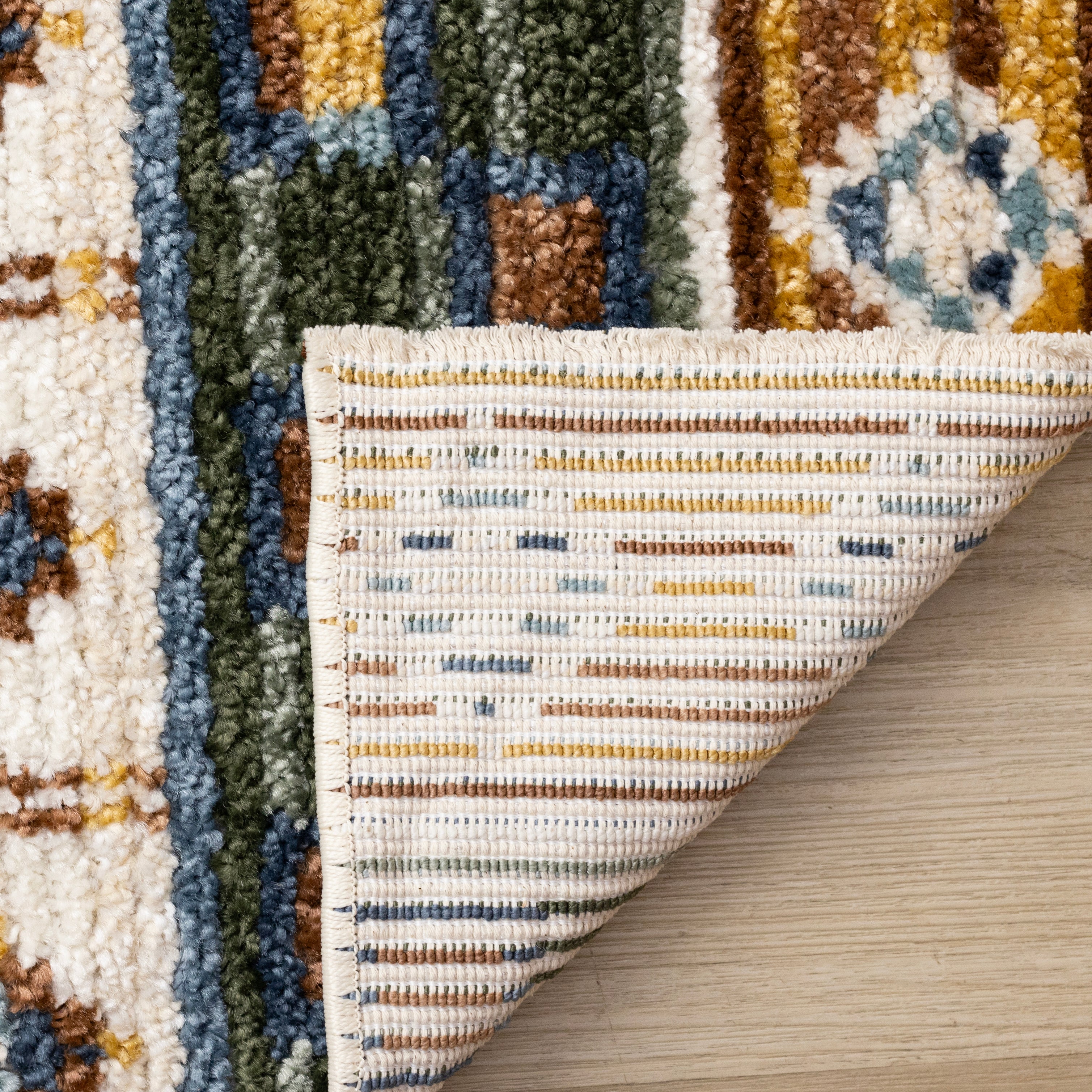 Nala 7'10" x 10'6" Intricate Southwestern Design Area Rug - Yellow, Blue, Green