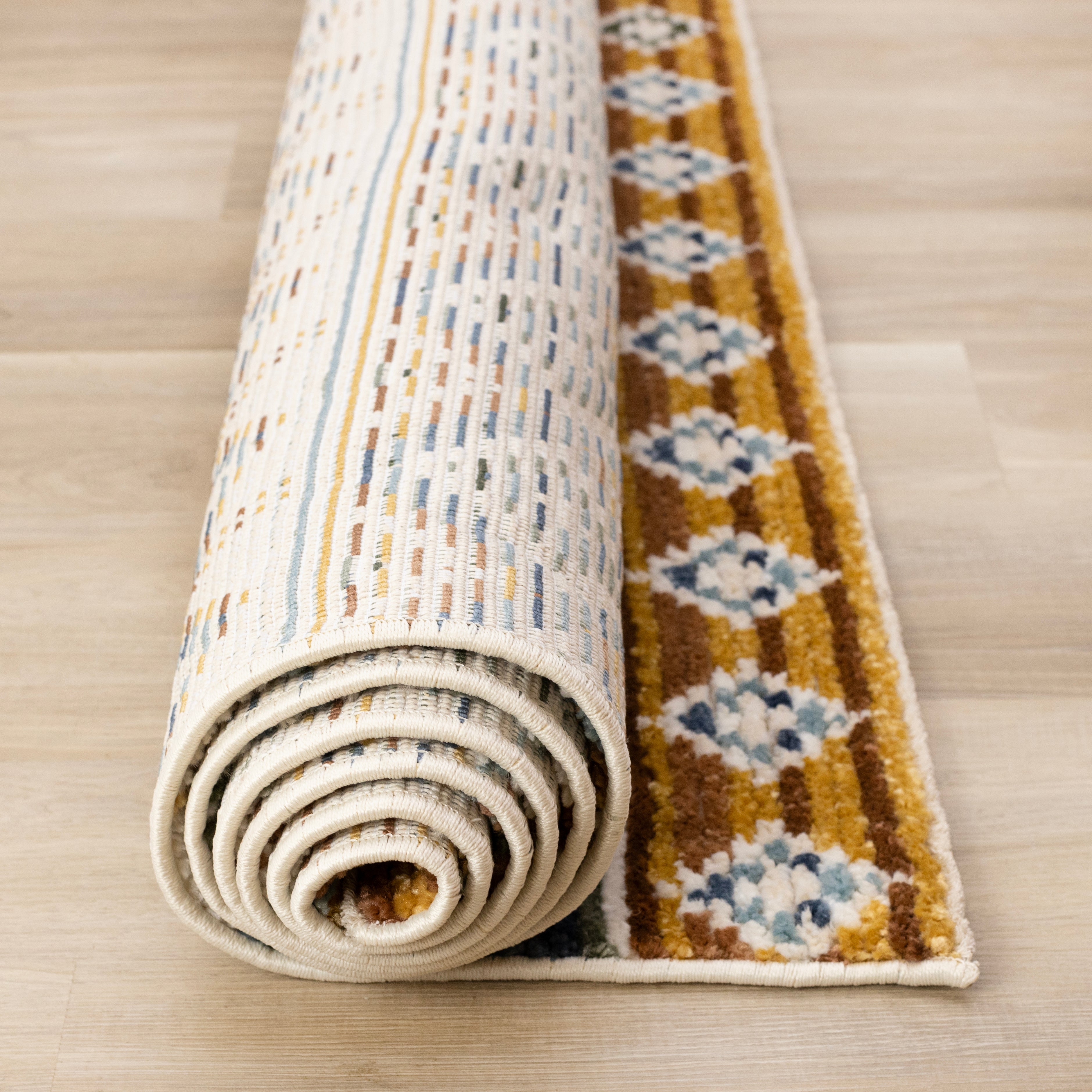 Nala 7'10" x 10'6" Intricate Southwestern Design Area Rug - Yellow, Blue, Green