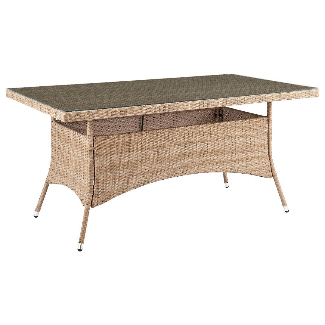 Nueces 63" Outdoor Dining Table - Nature Tan Weave
