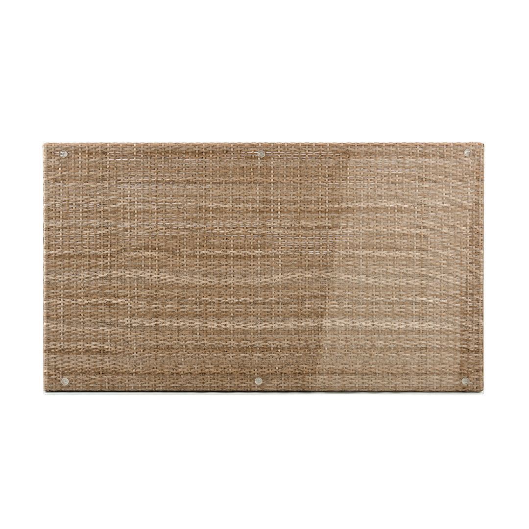 Nueces 63" Outdoor Dining Table - Nature Tan Weave