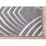 Silver Arches 6'7" x 9'10" Geometric Area Rug - Grey, White