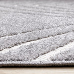 Silver Arches 6'7" x 9'10" Geometric Area Rug - Grey, White