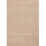 Golden Dunes 5'3" x 7'7" Modern Curved Arches Design Area Rug - Beige