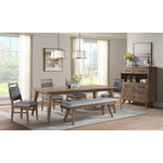 Oslo 6-Piece Extendable Dining Set - Weathered Chestnut