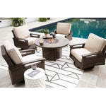 Paradise Trail - Outdoor Fire Pit Table - Medium Brown