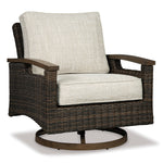 Paradise Trail - Outdoor Swivel Lounge Chair (Set of 2) - Medium Brown