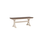 Mariana Dining Bench - Antique White, Brown