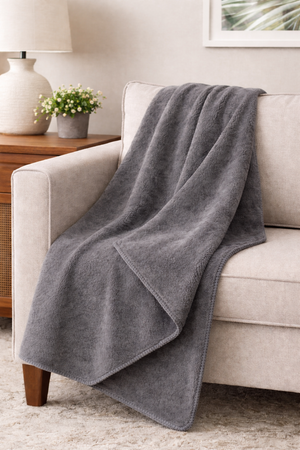 Cotton House Portugal Blanket 50" x 60" - Charcoal