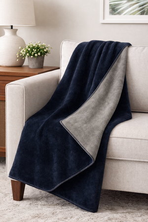 Cotton House Portugal Blanket 50" x 60" - Navy