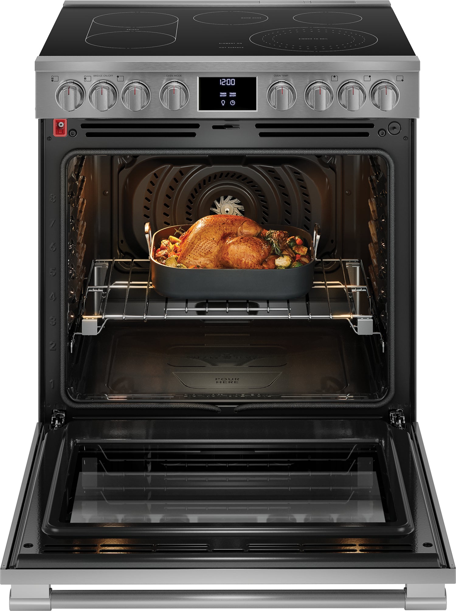 Frigidaire Professional Smudge-Proof® Stainless Steel 30" Electric Range with Total Convection (6.2 Cu. Ft.) - PCFE308CAF
