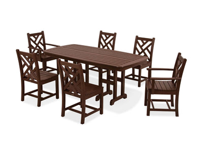 POLYWOOD® Chippendale 7-Piece Dining Set - Mahogany
