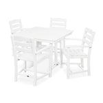 POLYWOOD® La Casa Café 5-Piece Farmhouse Arm Chair Dining Set - White