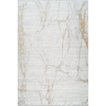 Merinos Karizma 7'8" x 10'8" Area Rug with Underpad - Yellow, White