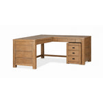 Plum Creek 70" Corner Desk and Filing Cabinet Set - Sierra Brown