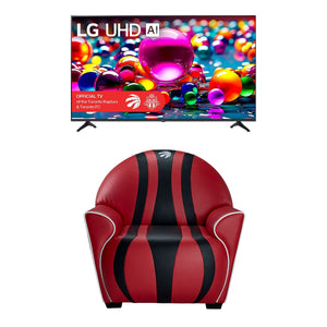 Power Play Package LG 75" 4K Smart UHD TV and Raptors Chair