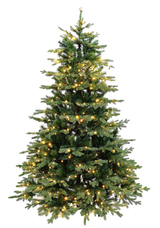 Talinn 7ft European Balsam Fir Pre-Lit LED Christmas Tree - Warm White/Multi-coloured