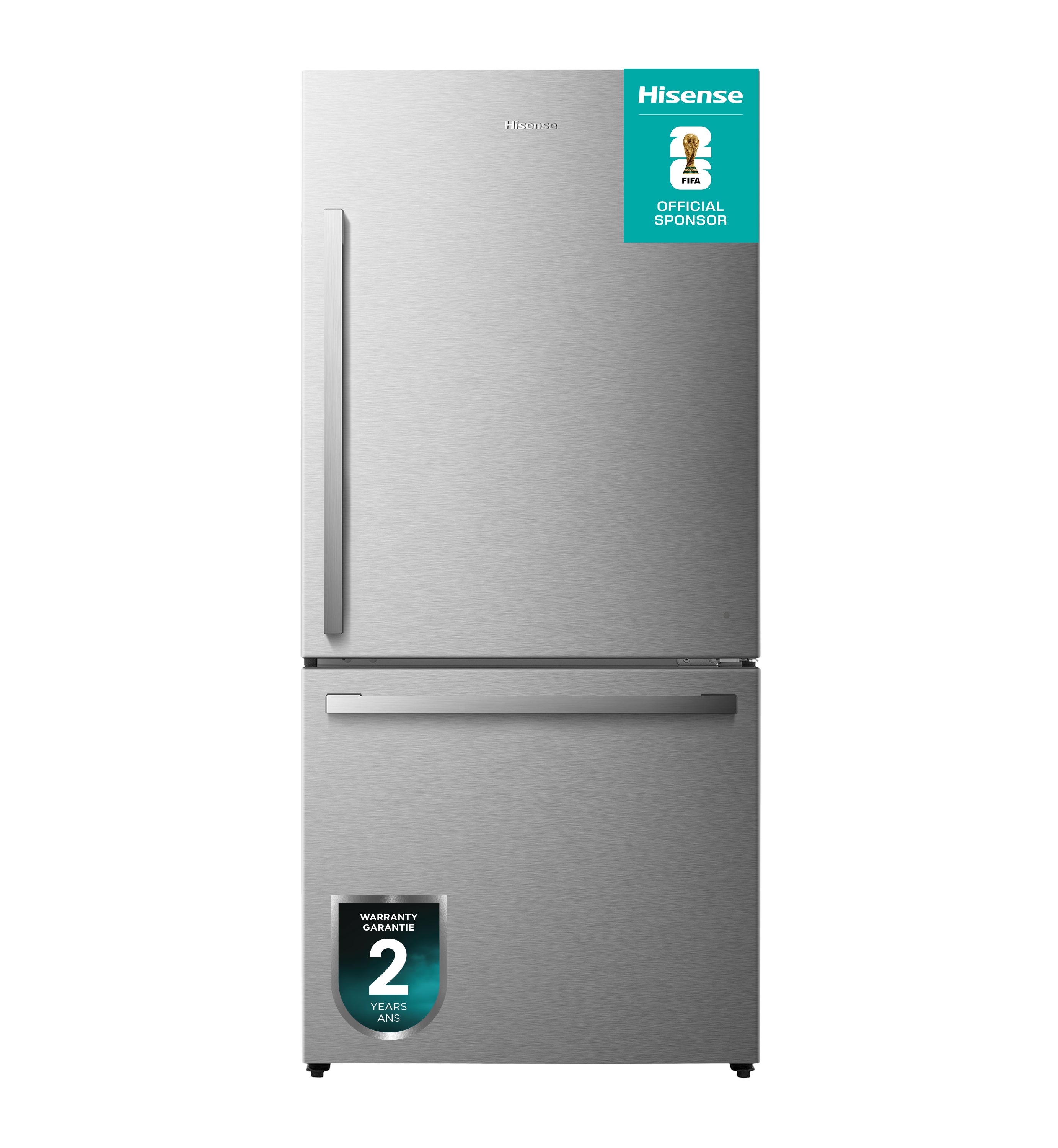 Hisense 31" 17 Cu. Ft. Fingerprint Resistant Titanium Counter-Depth Bottom-Freezer Refrigerator - RB17A2CSE--
