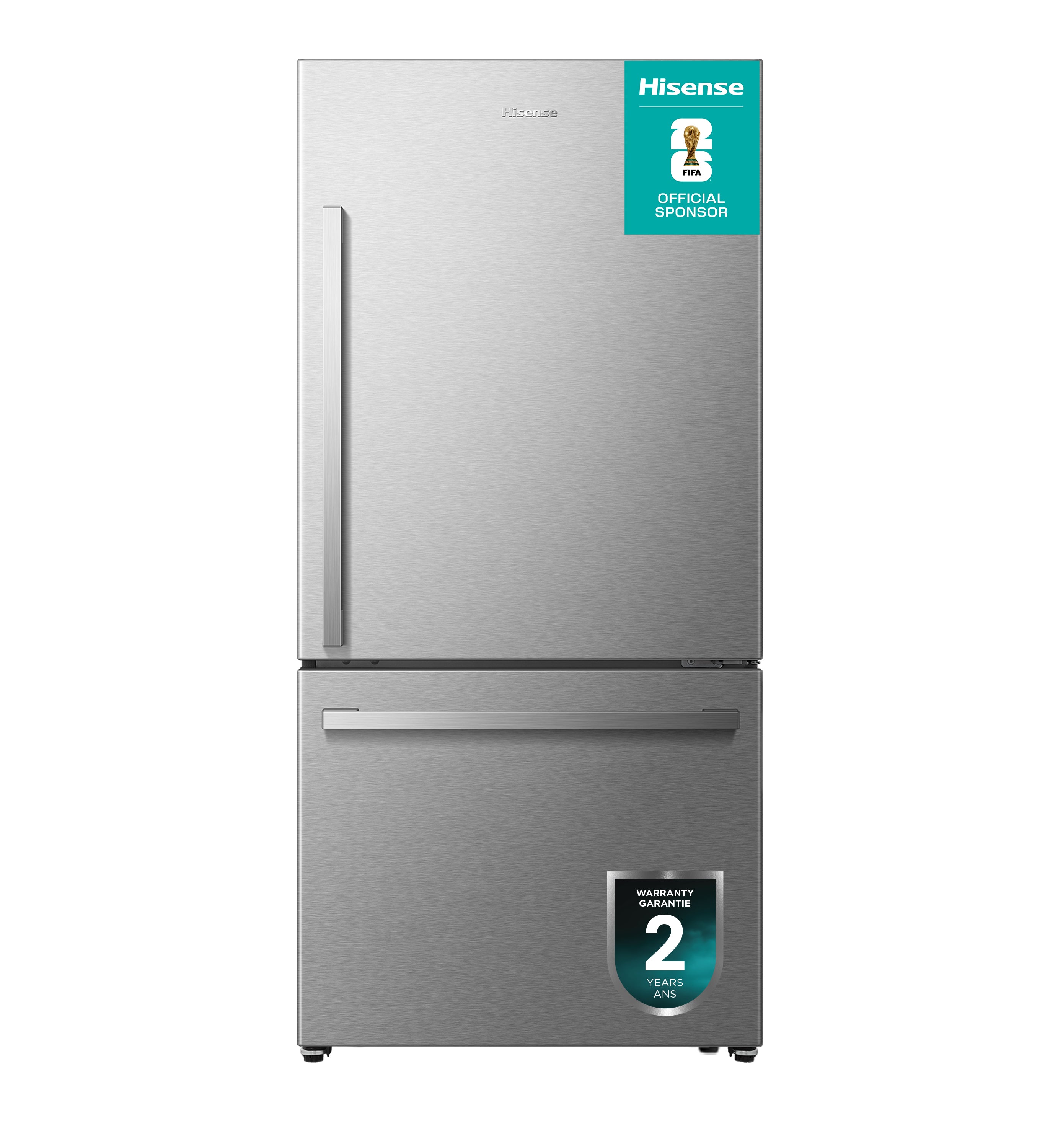 Hisense 31.5" 22.3 Cu. Ft. Stainless Steel Bottom-Freezer Refrigerator - RB22A2FSE--