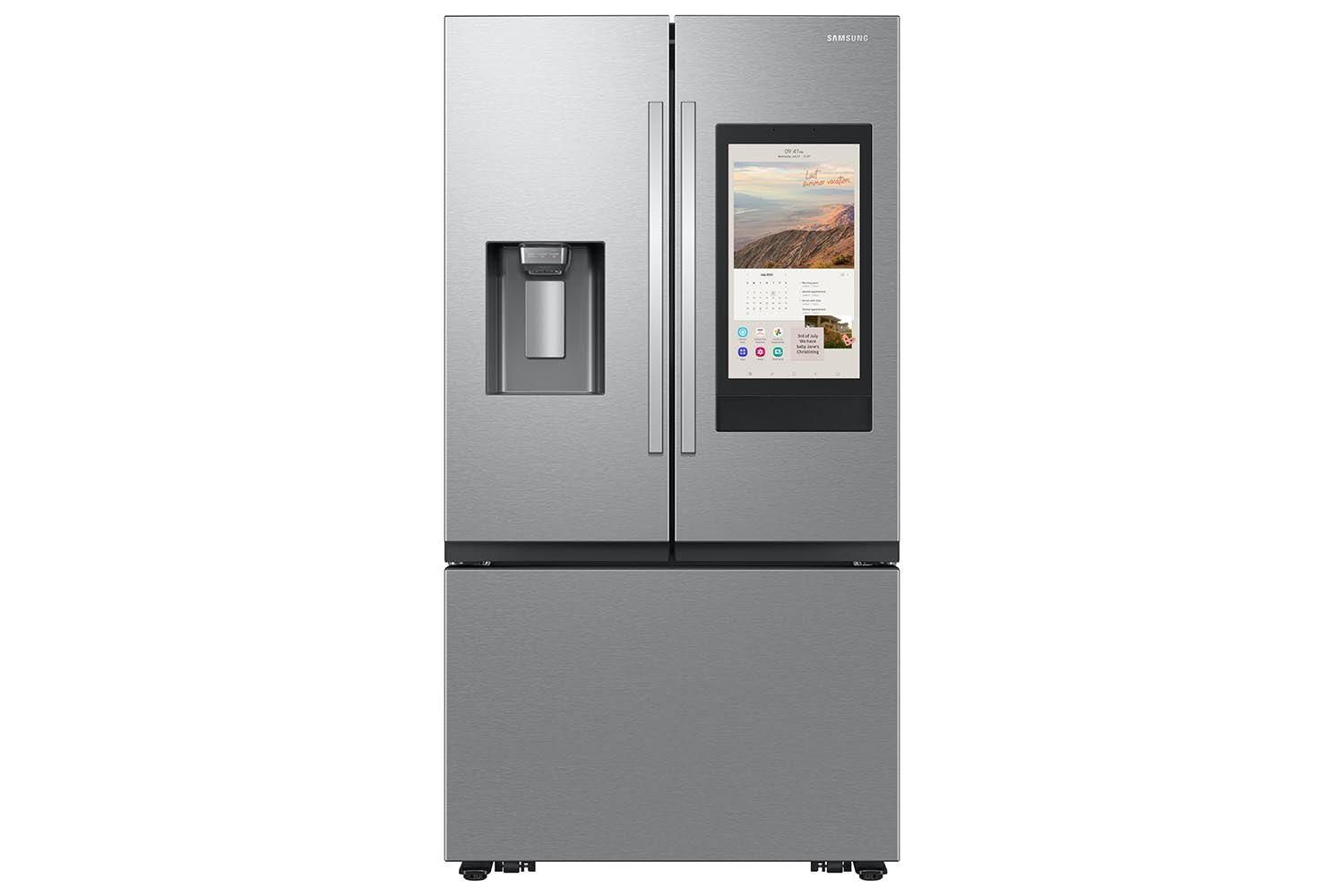 Samsung 36" 25 Cu. Ft. Stainless Steel Counter-Depth French Door Refrigerator with Family Hub - RF27CG5900SRAC