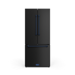 Thor Kitchen - Gordon Ramsay Collection 30" 17.5 Cu. Ft. Matte Black Counter-Depth French Door Refrigerator with Ice Maker - RF3017FFD00-BLU