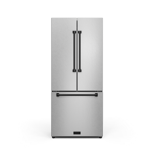 Thor Kitchen - Gordon Ramsay Collection 30" 17.5 Cu. Ft. Stainless Steel Counter-Depth French Door Refrigerator with Ice Maker - RF3017FFD99-BLK