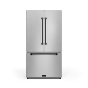 Thor Kitchen - Gordon Ramsay Collection 36" 20.3 Cu. Ft. Stainless Steel Counter-Depth French Door Refrigerator with Ice Maker - RF3621CTD99-BLK