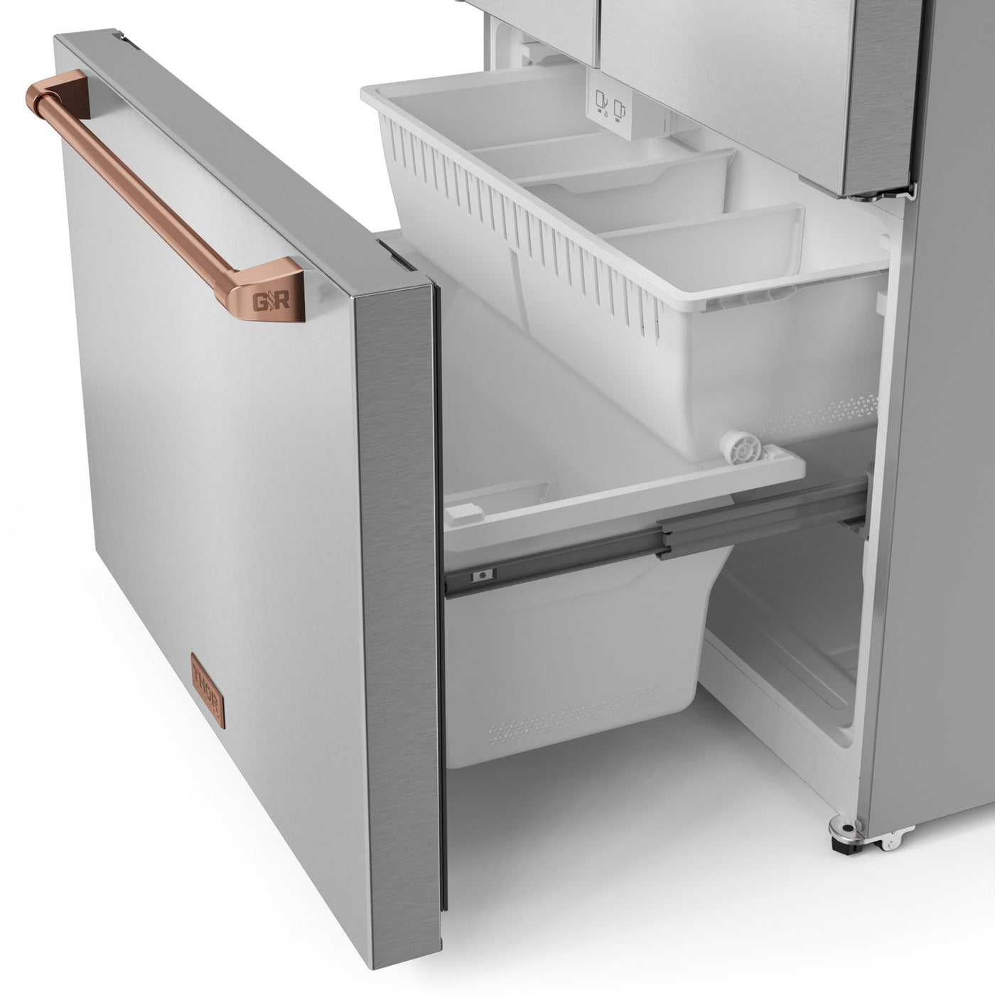 Thor Kitchen - Gordon Ramsay Collection 36" 20.3 Cu. Ft. Stainless Steel Counter-Depth French Door Refrigerator with Ice Maker - RF3621CTD99-RSG