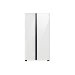 Samsung BESPOKE 36" 22.6 Cu. Ft. White Glass Side-by-Side Refrigerator with Beverage Center - RS23CB760012AA