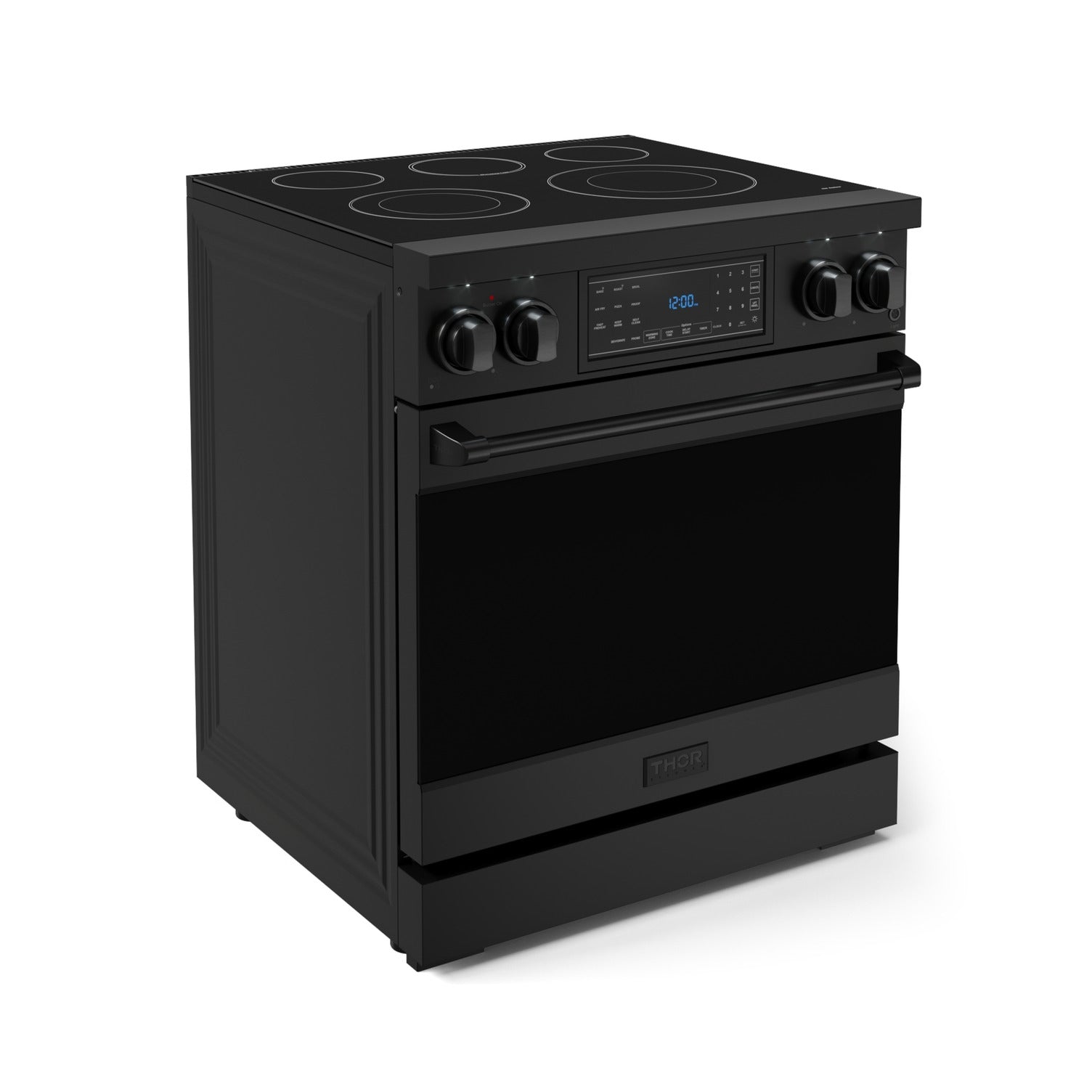 Thor Kitchen Black Stainless Steel Freestanding Professional Electric Range|Gordon Ramsay Series (4.55 cu.ft.) - RSE30B