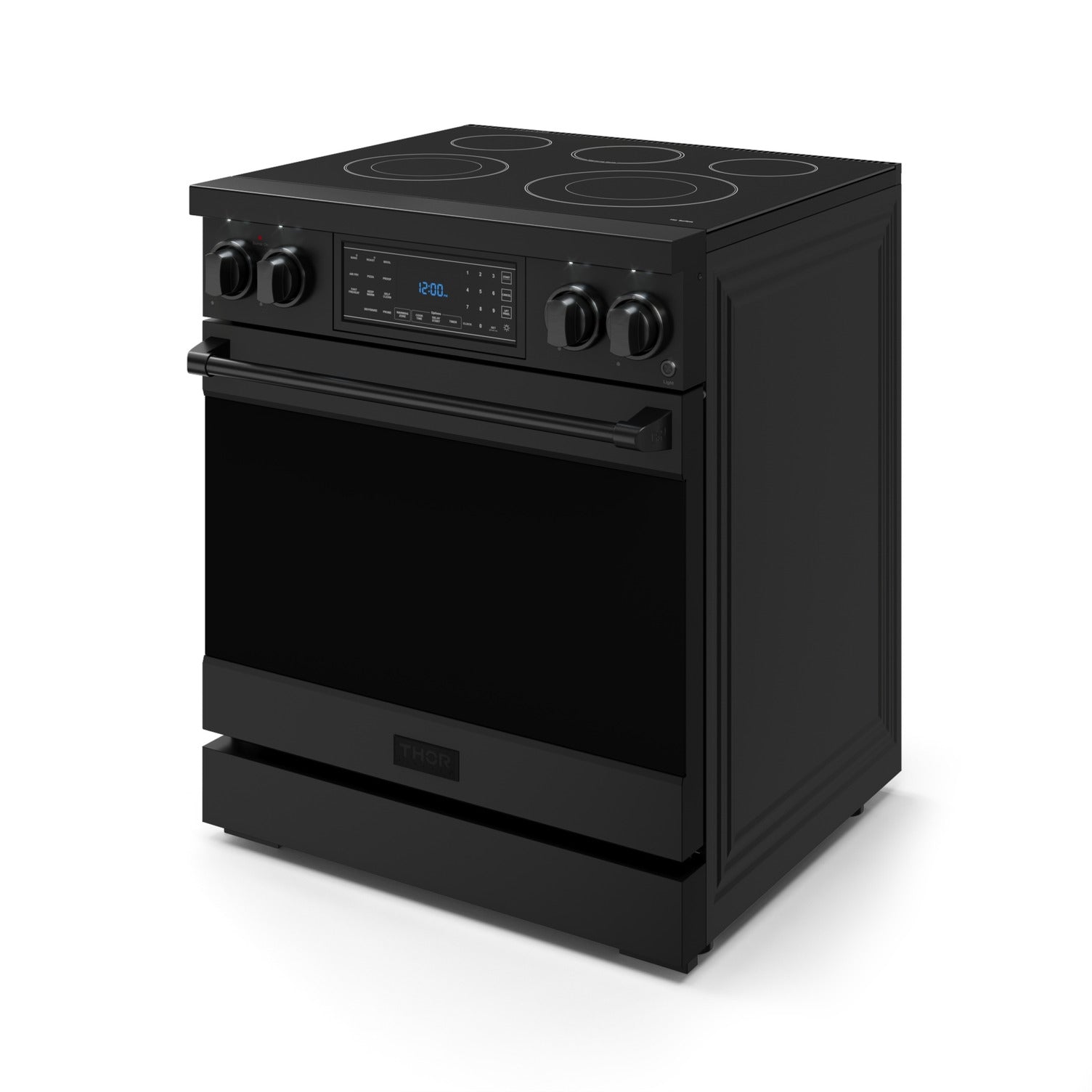 Thor Kitchen Black Stainless Steel Freestanding Professional Electric Range|Gordon Ramsay Series (4.55 cu.ft.) - RSE30B