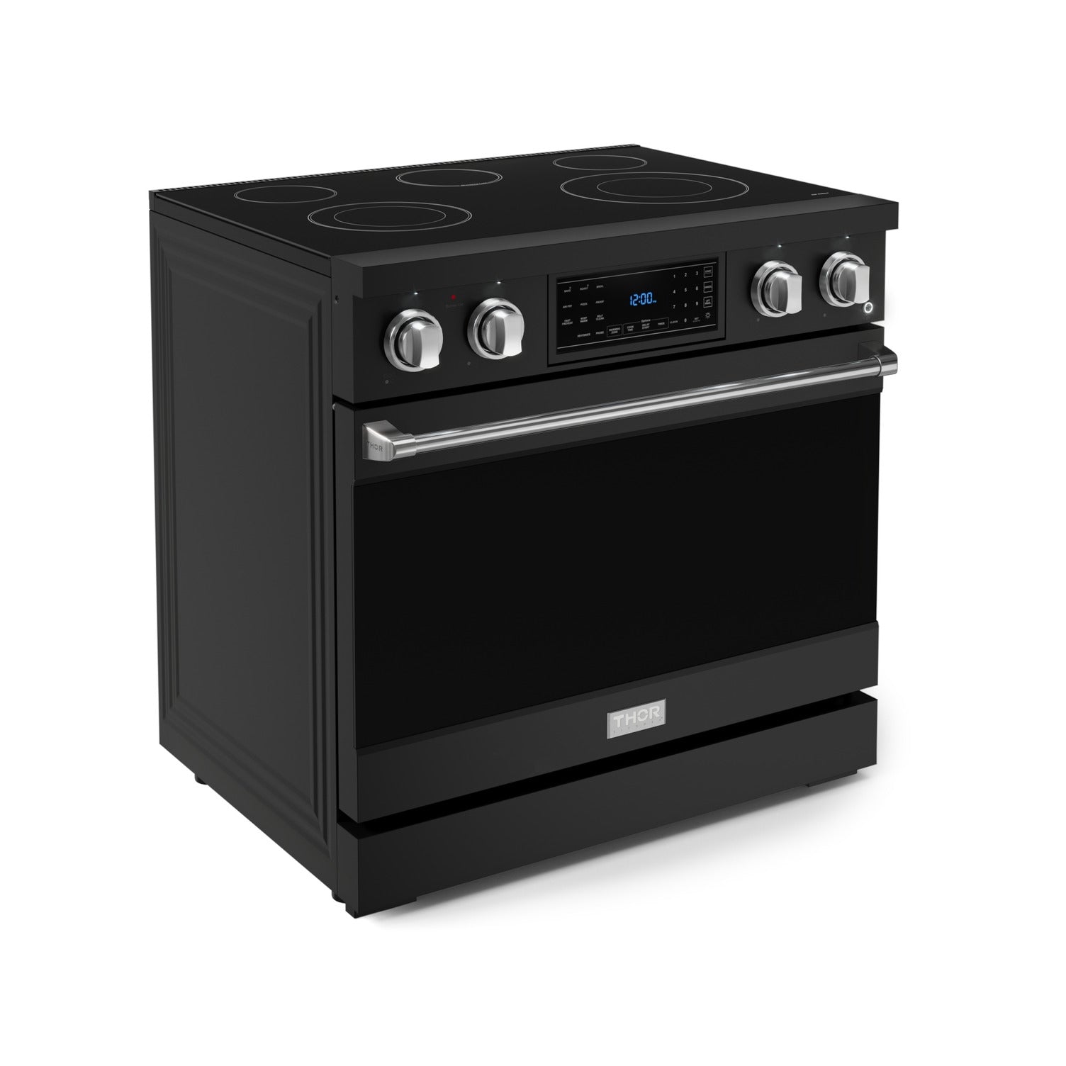 Thor Kitchen Black Stainless Steel Freestanding Professional Electric Range |Gordon Ramsay Series (6 cu.ft) - RSE36B-SS