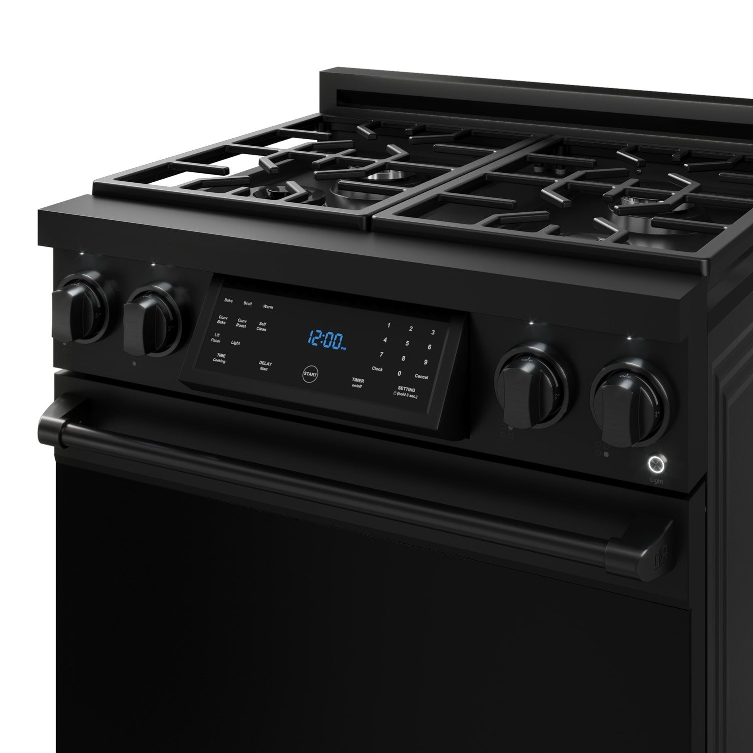 Thor Kitchen Black Stainless Steel Freestanding Professional Gas Range|Gordon Ramsay Series (4.55 cu.ft.) - RSG30B