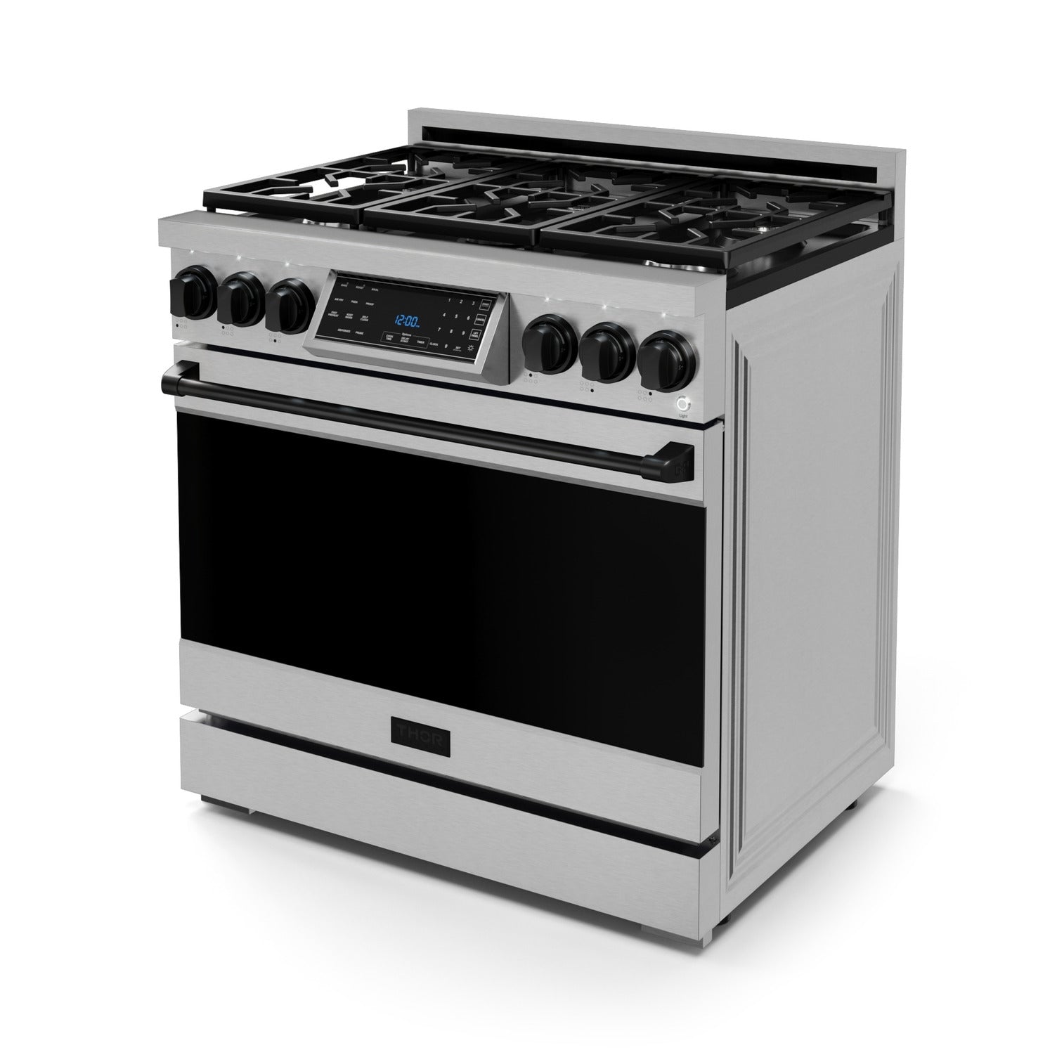 Thor Kitchen Stainless Steel Freestanding Professional Gas Range|Gordon Ramsay Series (6 cu.ft.) - RSG36-BLK