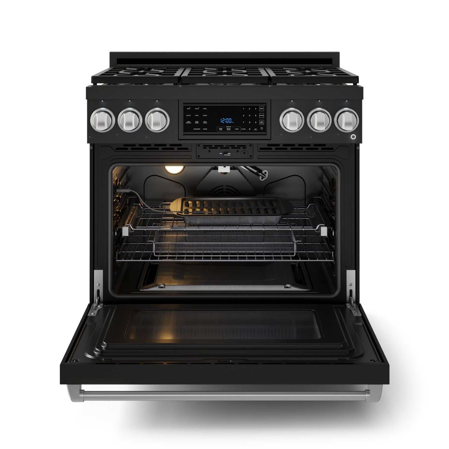 Thor Kitchen Black Stainless Steel Freestanding Professional Gas Range|Gordon Ramsay Series (6 cu.ft.) - RSG36B-SS
