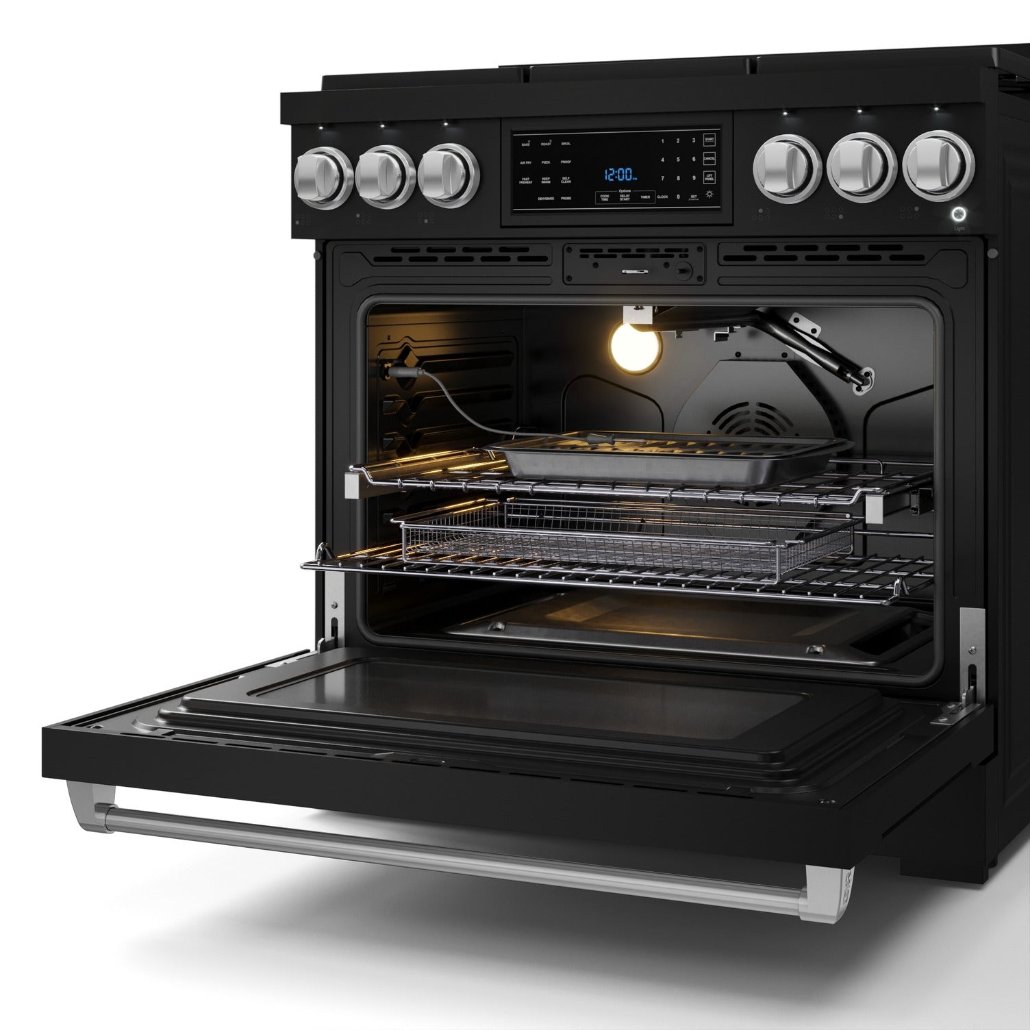 Thor Kitchen Black Stainless Steel Freestanding Professional Gas Range|Gordon Ramsay Series (6 cu.ft.) - RSG36B-SS