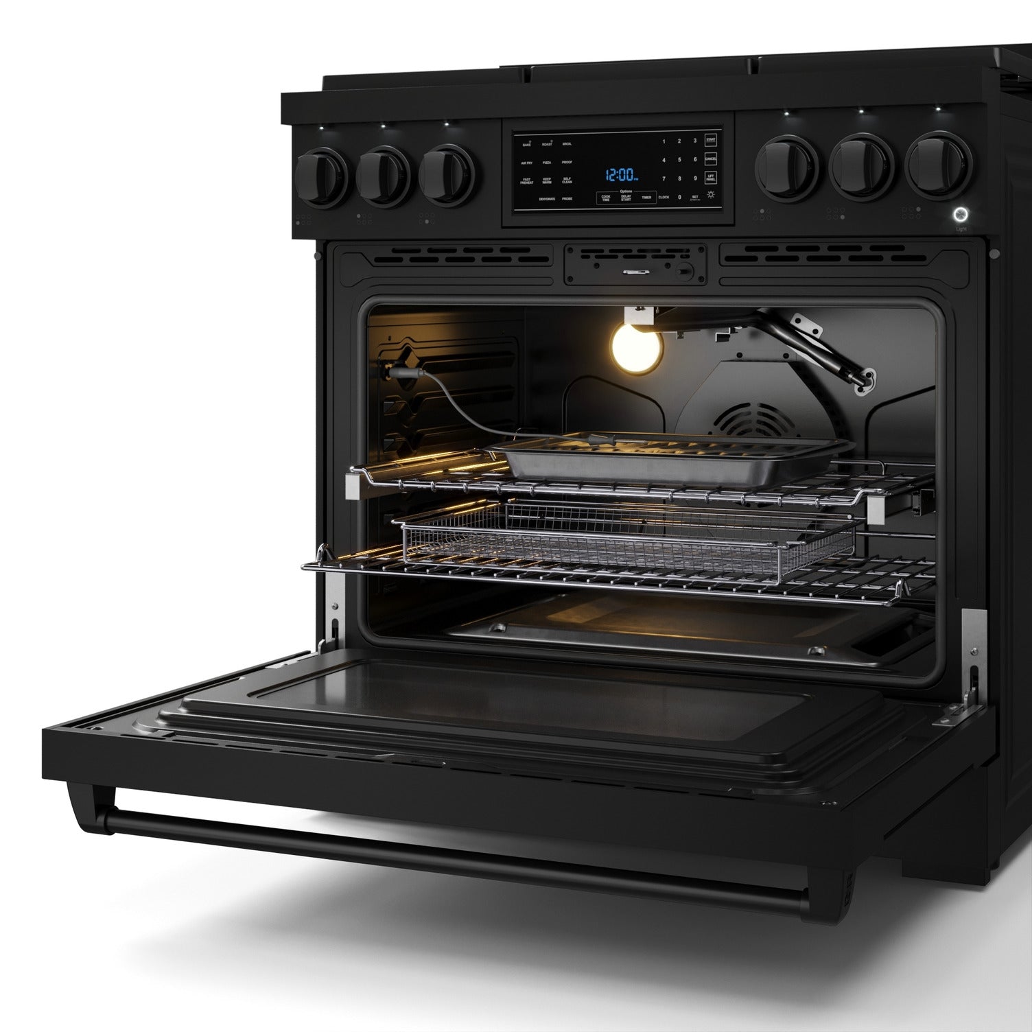 Thor Kitchen Black Stainless Steel Freestanding Professional Gas Range|Gordon Ramsay Series (6 cu.ft.) - RSG36B