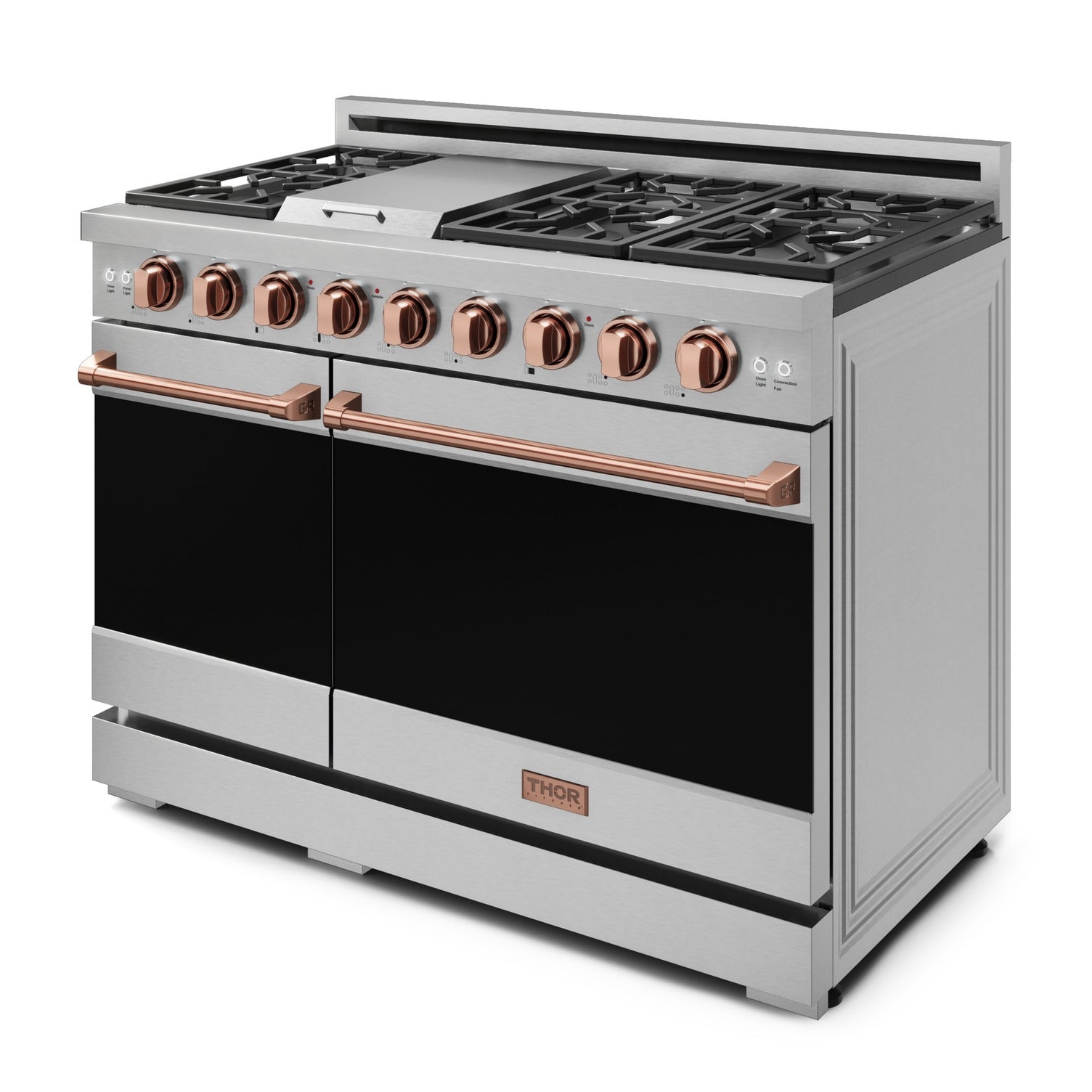 Thor Kitchen Stainless Steel Freestanding Professional Double Oven Gas Range|Gordon Ramsay Series (7 cu.ft.) - RSG48E-RSG