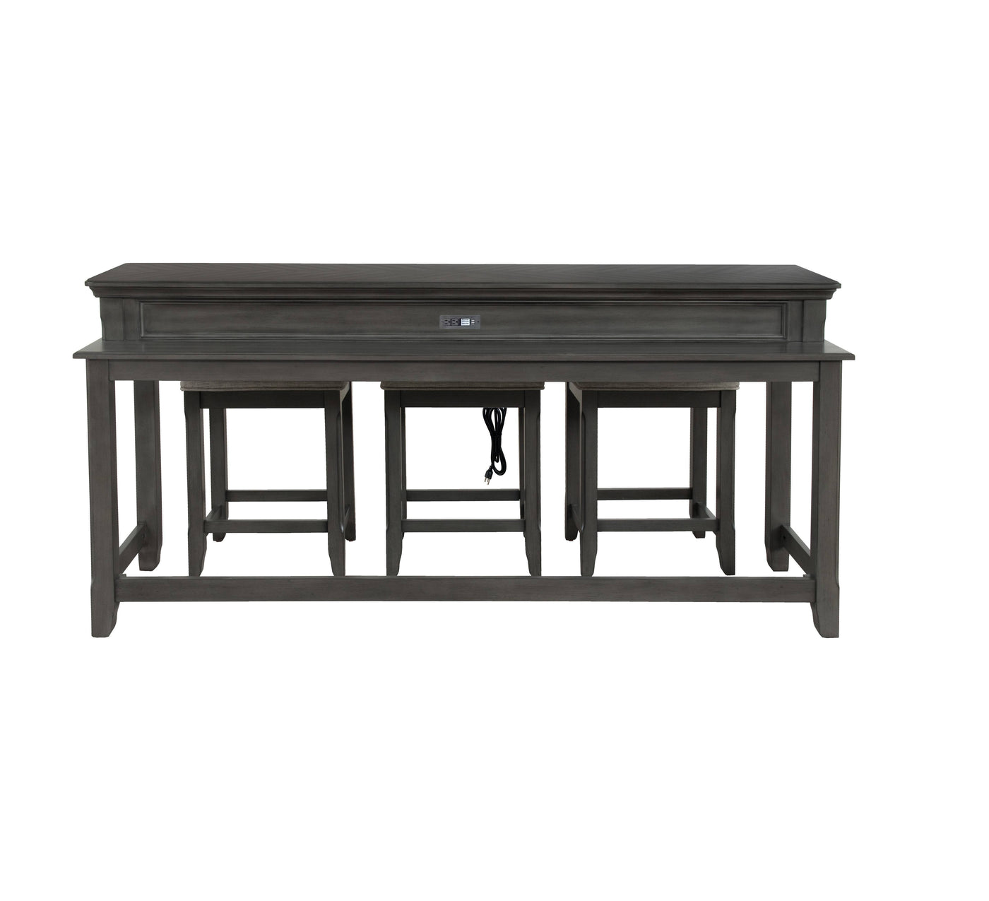 Turner 4-Piece Sofa Table with Stools - Grey