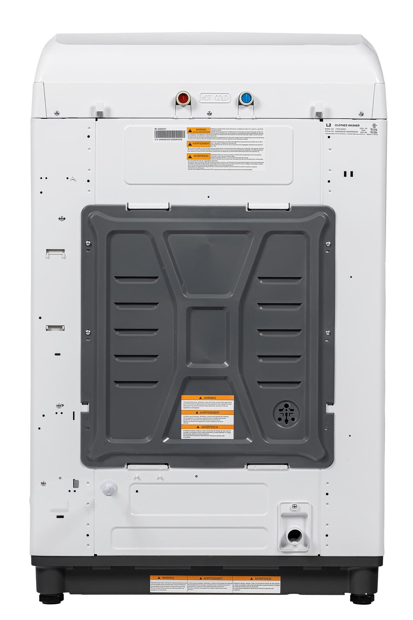 L2 White Top Load Washer (5.2 Cu. Ff) - LT52N1BWWC