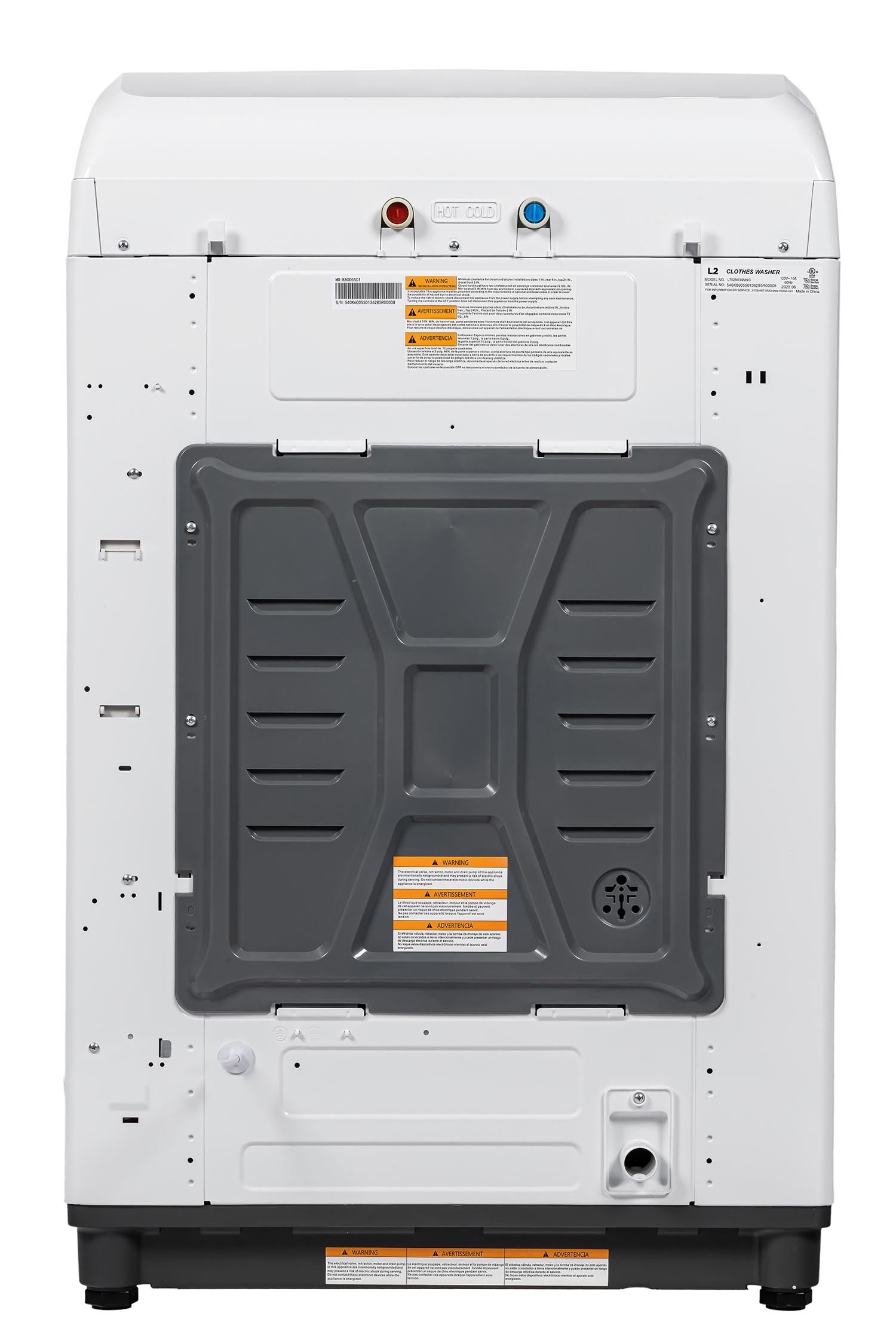 L2 White Top Load Washer (5.2 Cu. Ff) - LT52N1BWWC