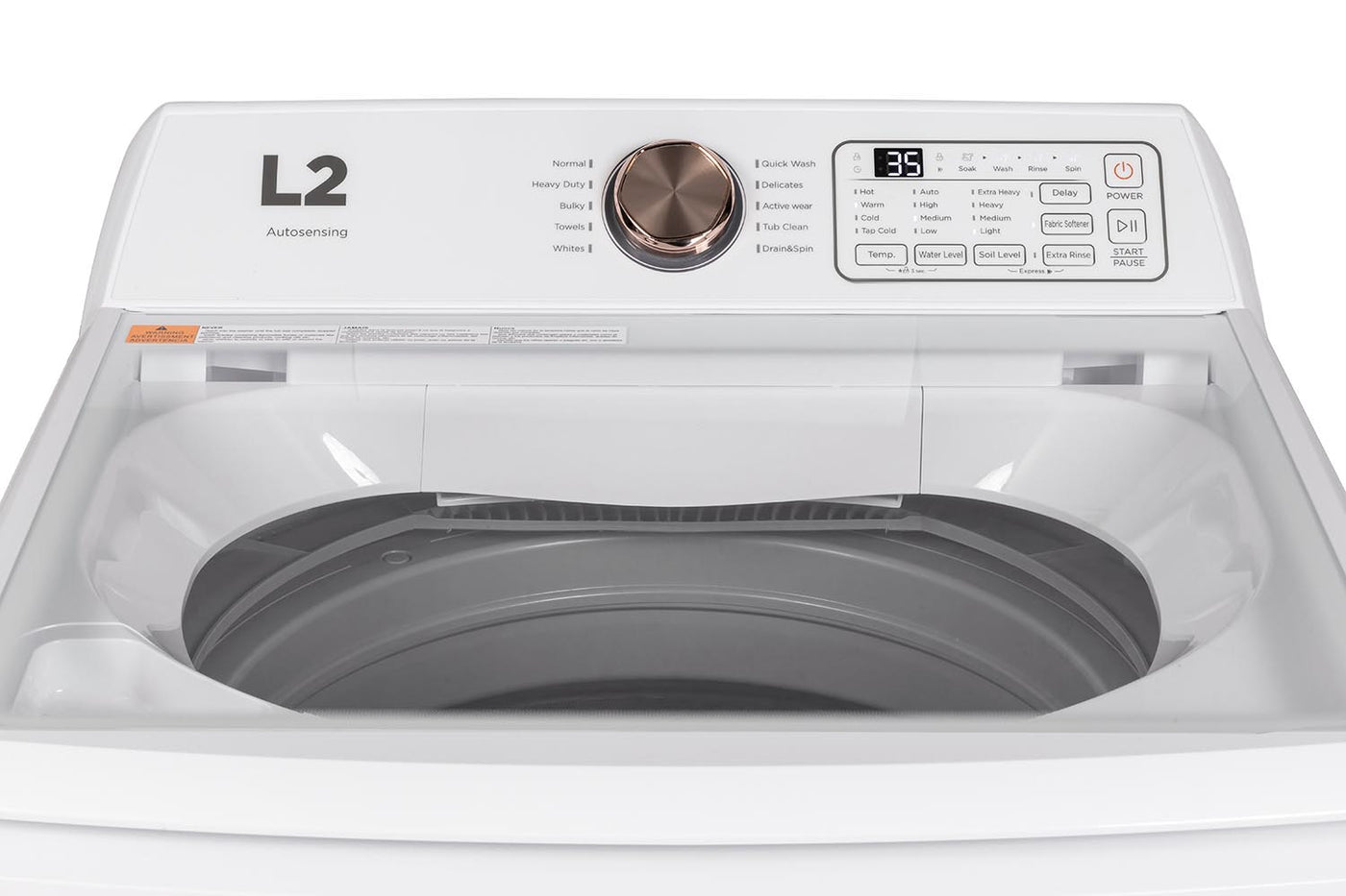 L2 White Top Load Washer (4.3 Cu. Ft) - LT43A3AWW