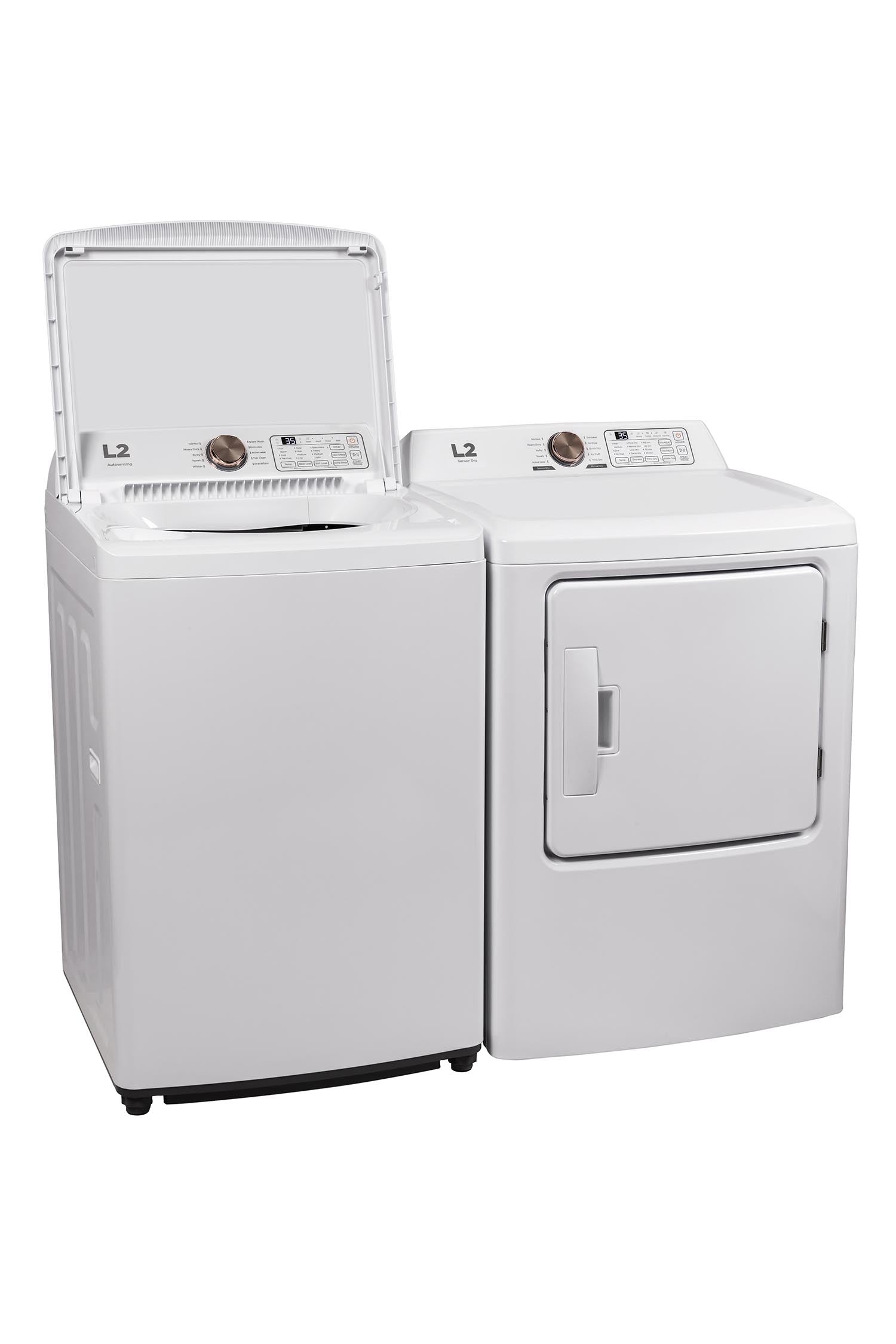 L2 White Electric Dryer with French Display (6.7 Cu. Ft) - LE43A3AWWFR